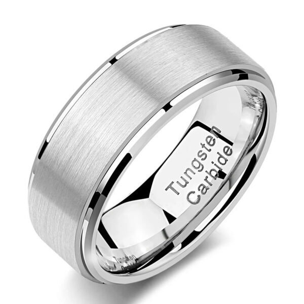 Matte Brushed Silver Wedding Band